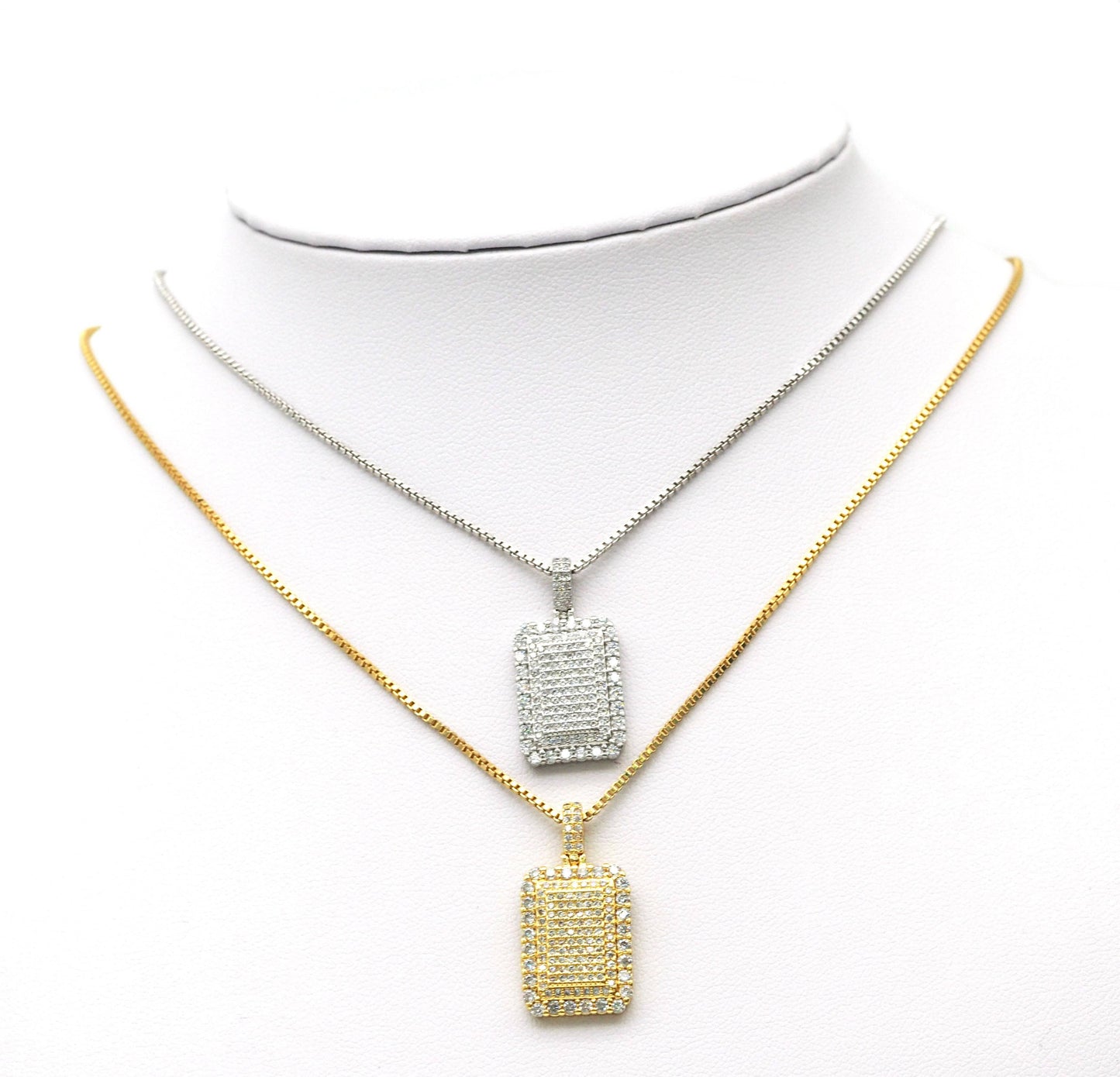 CZ Rectangle Charm, Sku#JL86