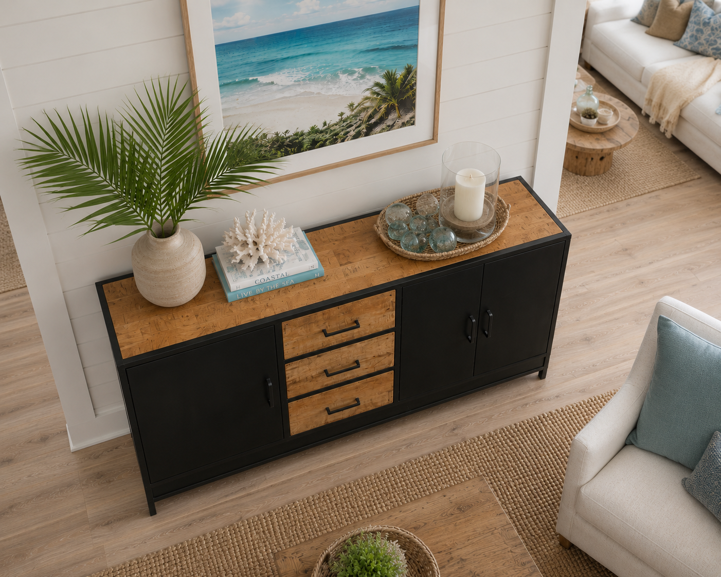 Jaipur Forge Sideboard - 63 x 20 x 36 in
