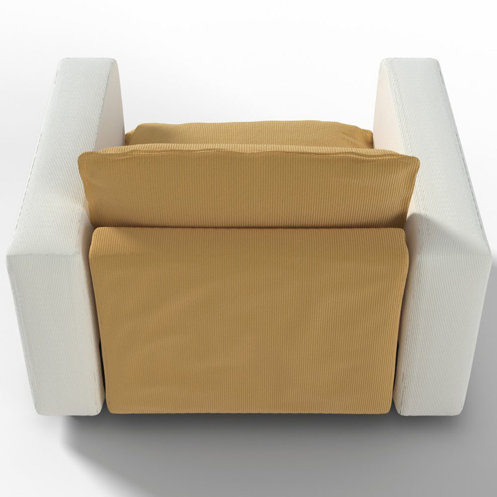 Ainfox Module Sofa Oversized Sectional Sofa Yellow With Armrest Beige For Living Room
