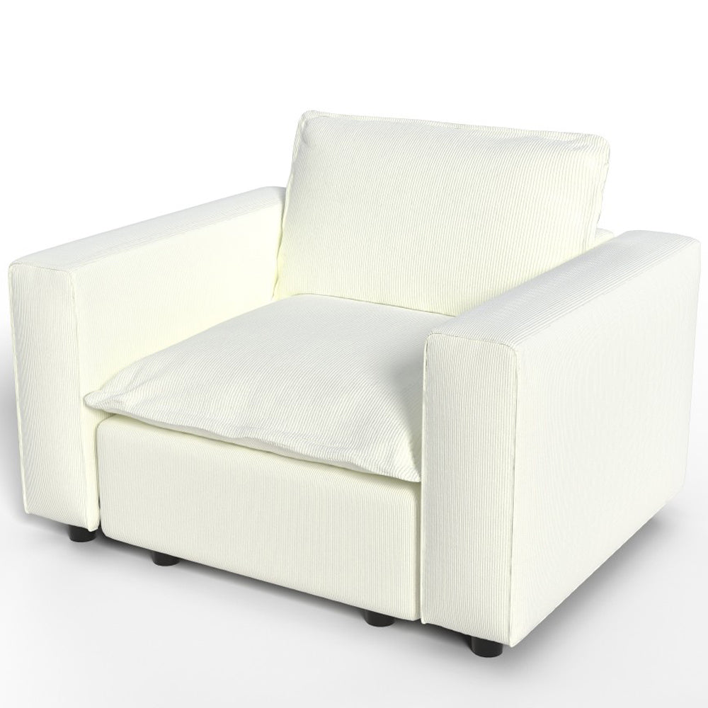 Ainfox Module Sofa Oversized Single Sofa With Armrest Beige For Living Room