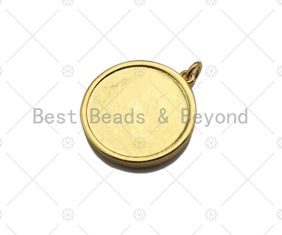 Dainty Gold Embossment Lion Head Shape Charms, Dainty Charms, Gold Pendant,Lion Head Necklace Charms, 19x21mm, Sku#F1323