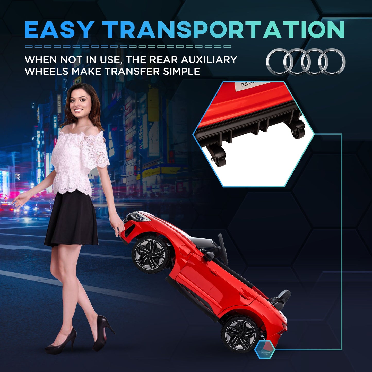 Aosom Kids Ride-On Car - Licensed Audi RS E-tron GT