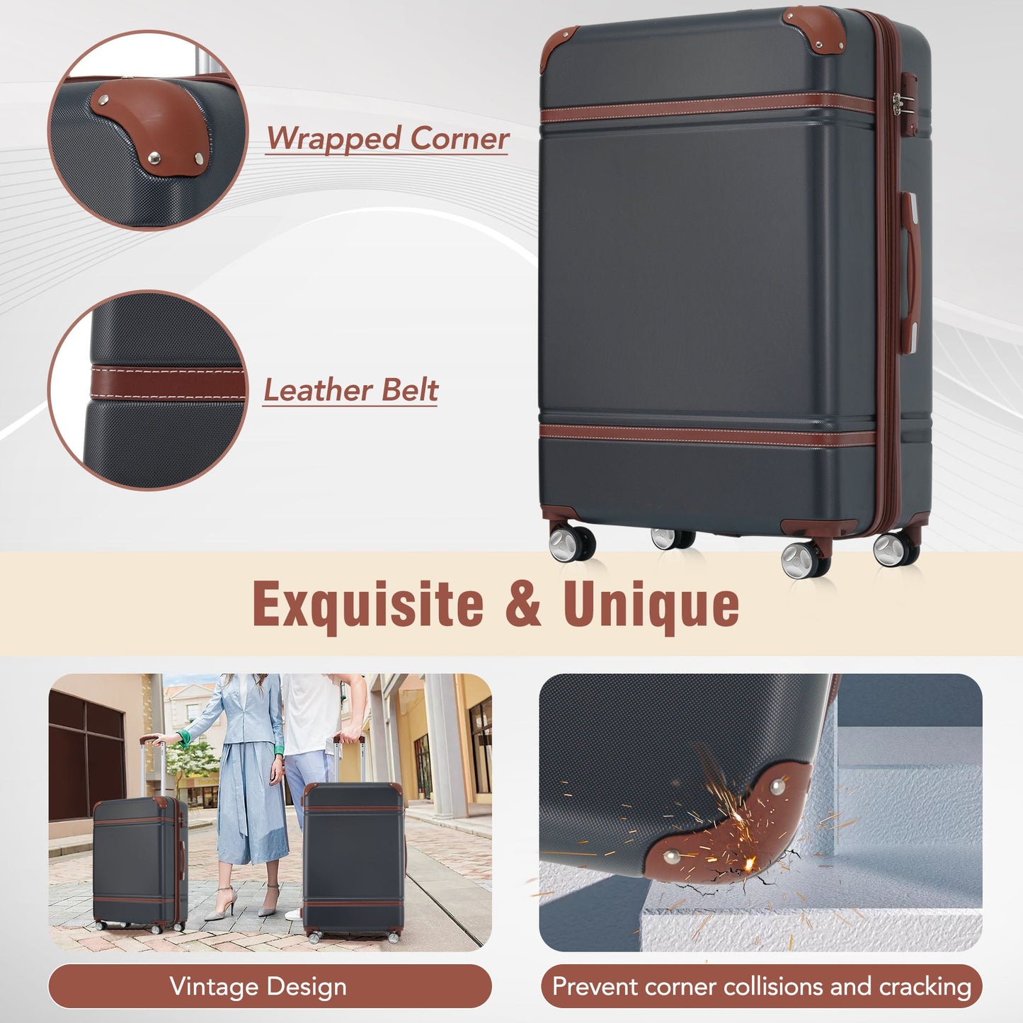 Hardshell Luggage Sets - 4 Pieces with TSA Lock
