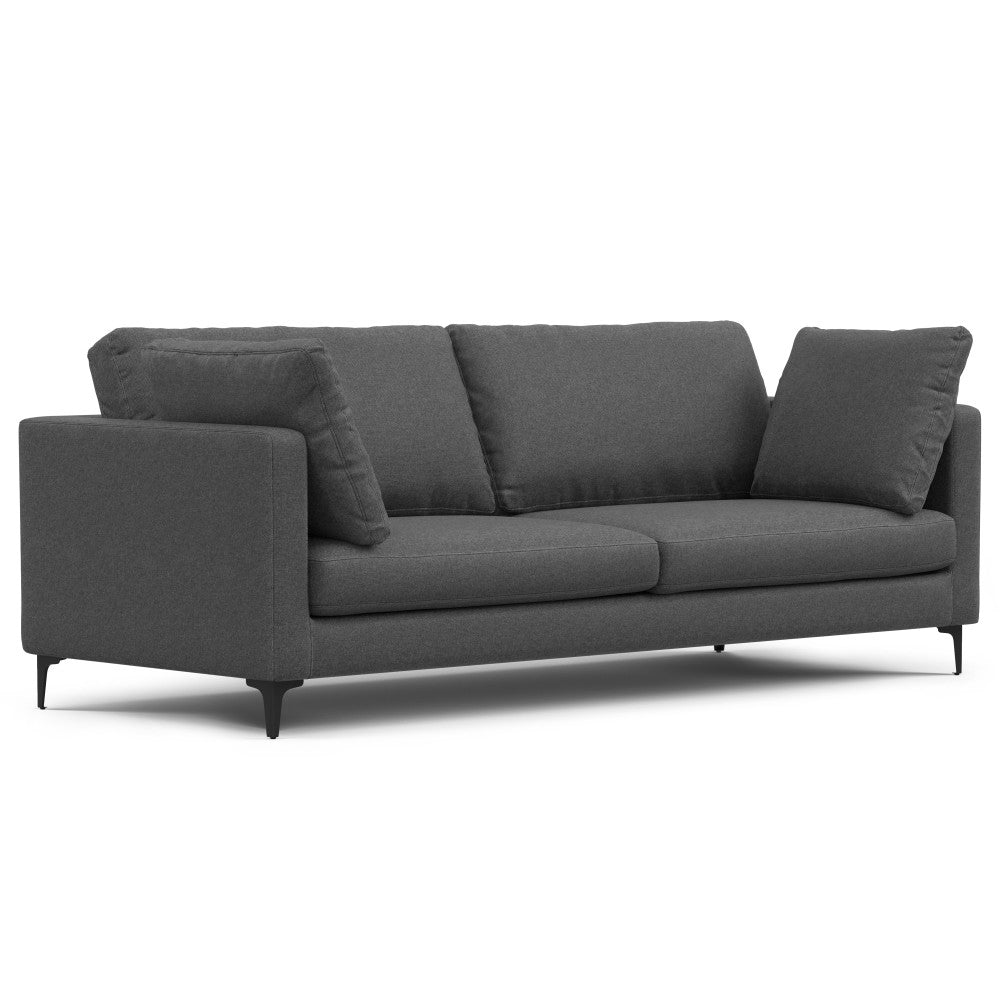 Ava 90 Inch Mid Century Sofa with Ottoman Set