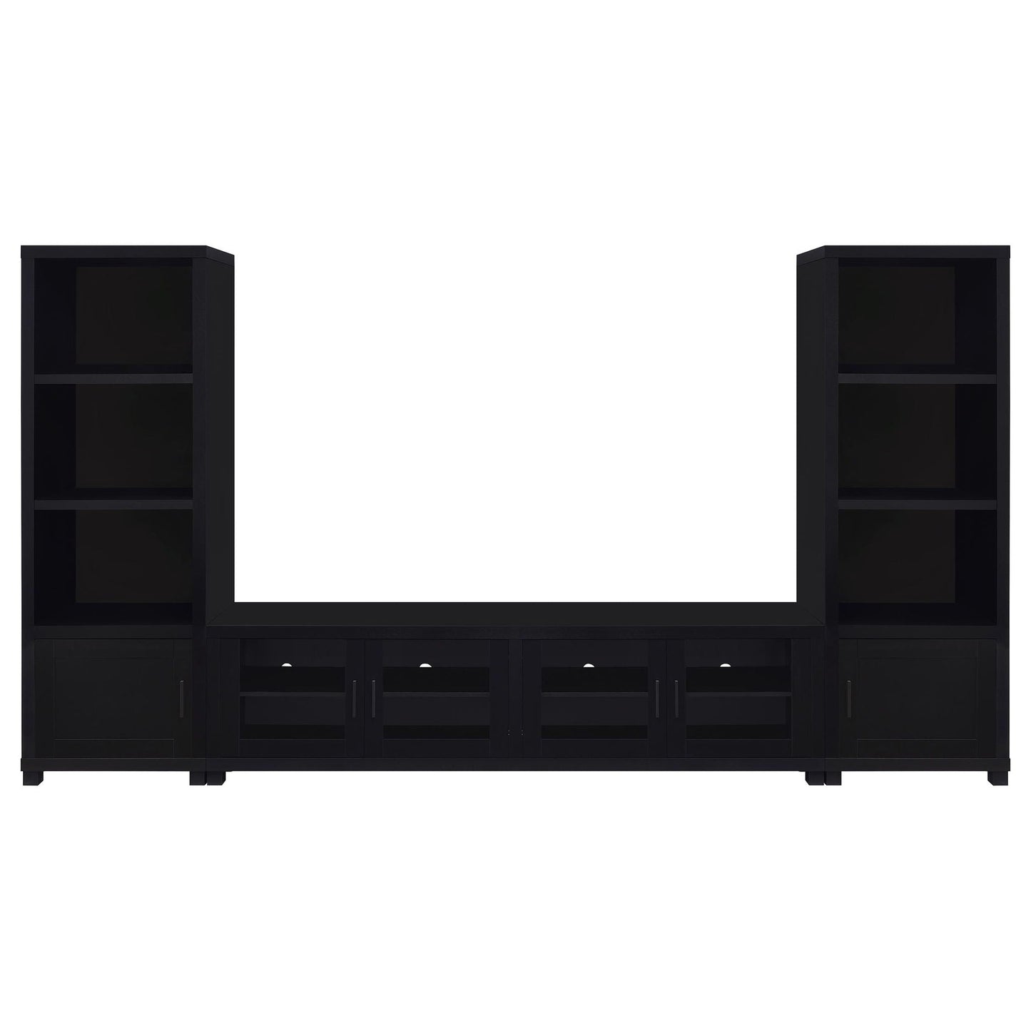 Sachin 3-piece Entertainment Center 79-inch TV Stand Black