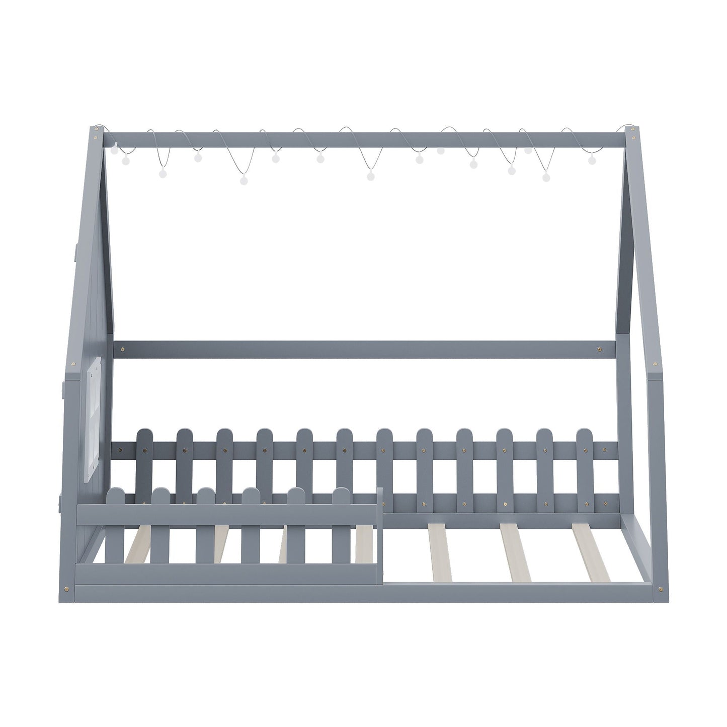 House Bed With Window And Fence