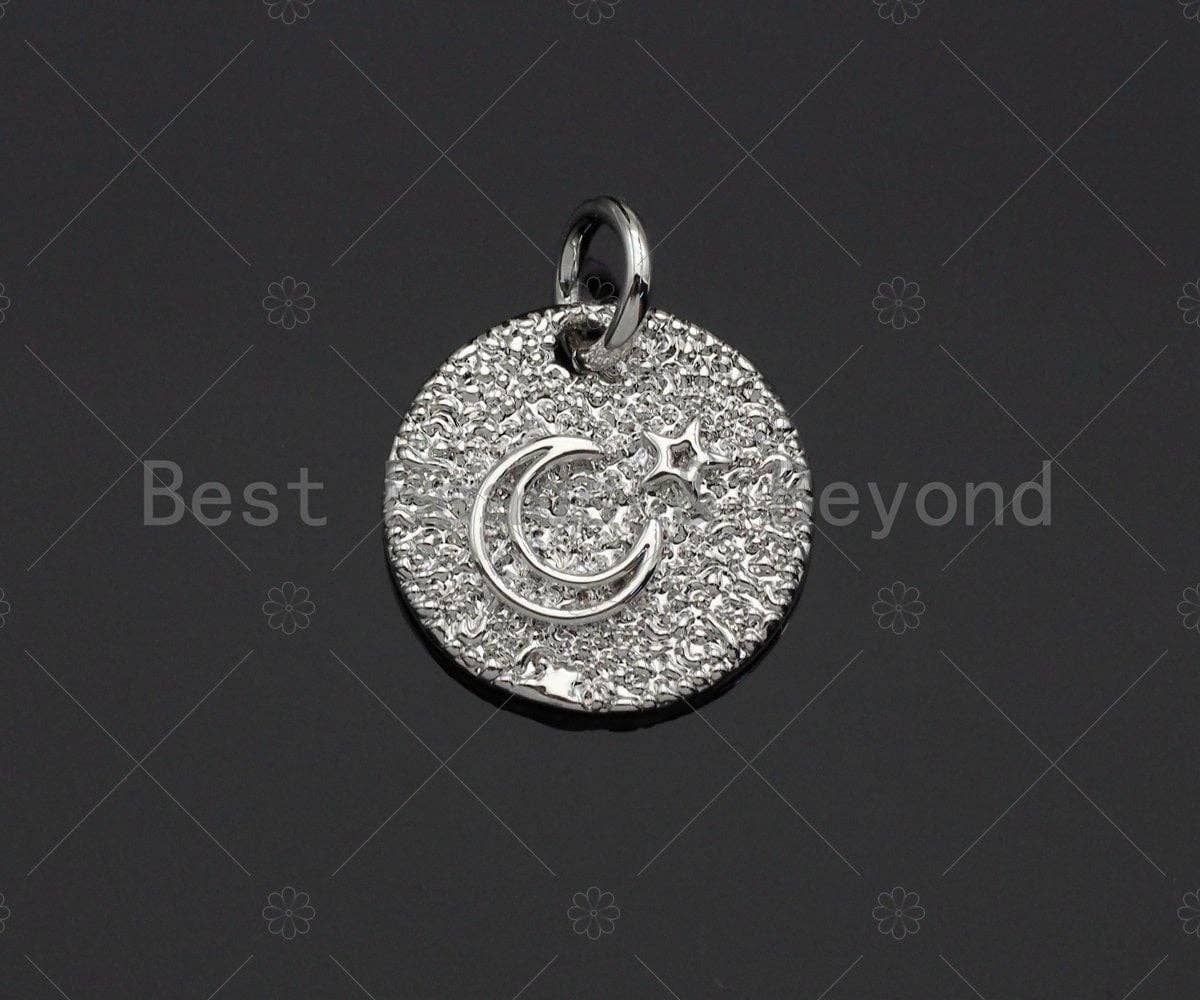 Cresent Moon Star Coin charm, sku#L297