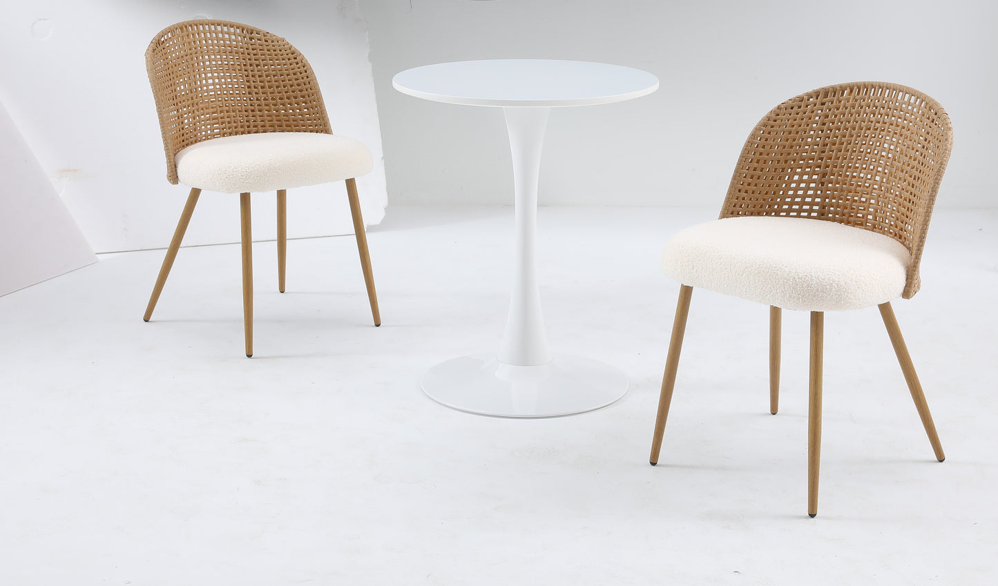 White Round Dining Table