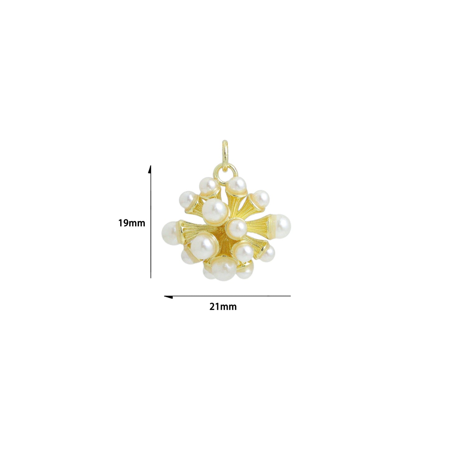 Mother of Pearl Flower Pendant, Sku#Y617