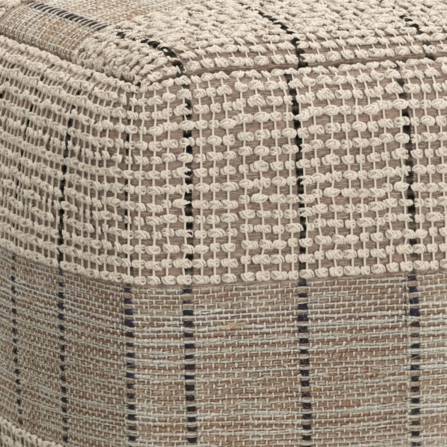 Elmer 18 Inch Wide Square Pouf
