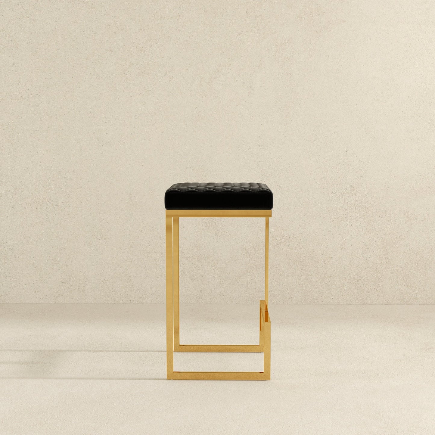 Joel Mid Century Modern Luxury Upholstered Stool