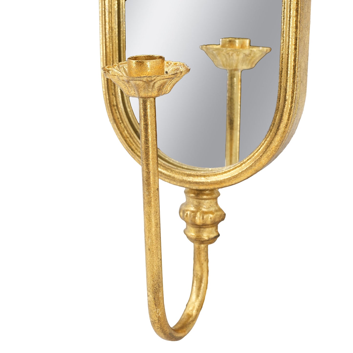 Set of 2 Bow-Top Mirrored Sconce