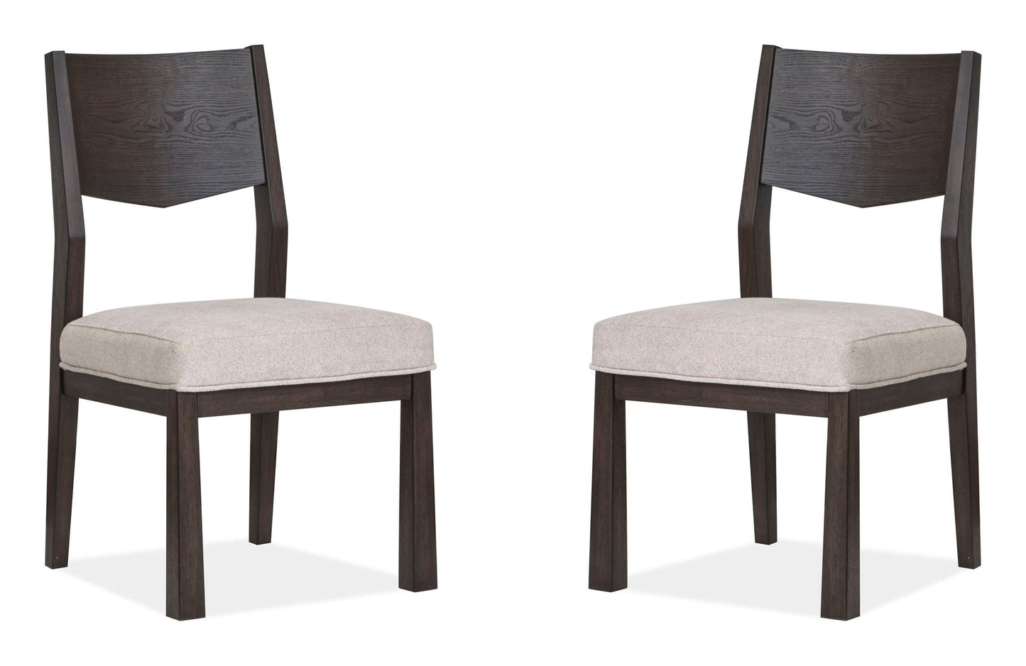 Tauren - Upholstered Side Chair With Solid Back (Set of 2) - Coffee Bean