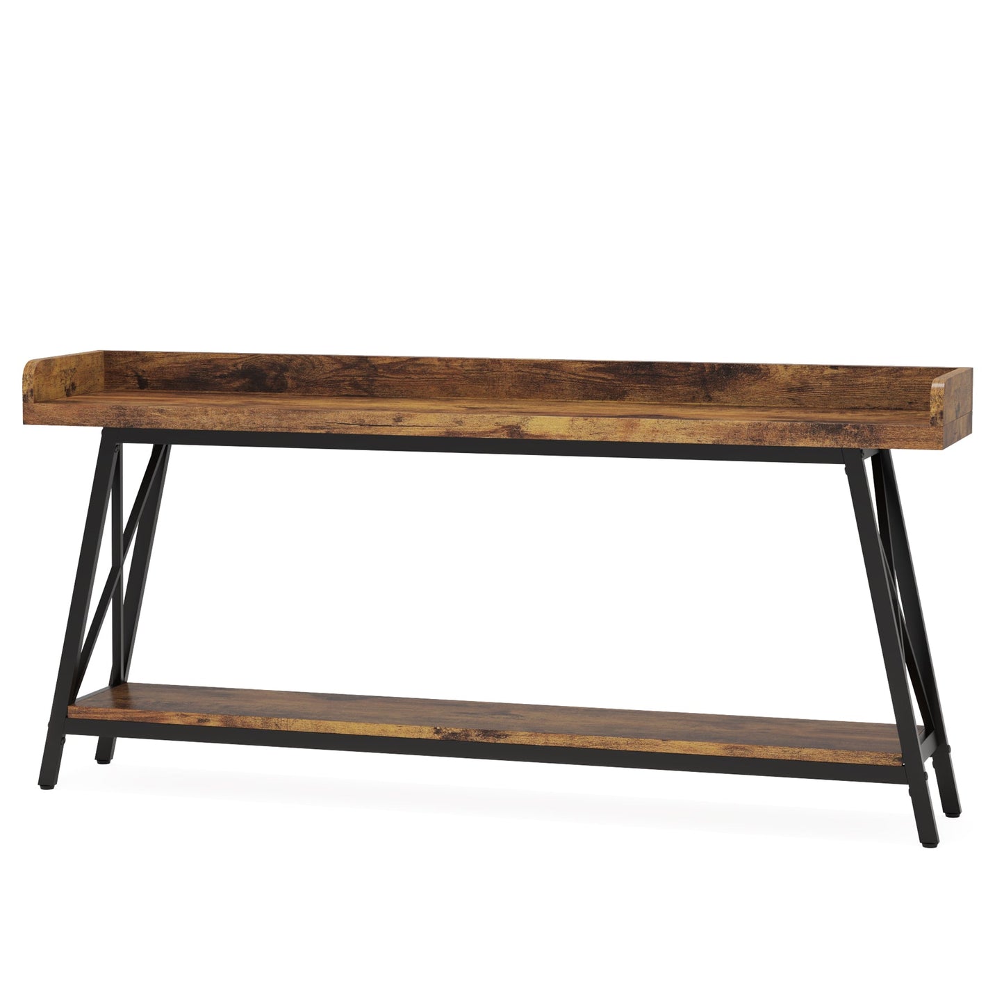70.9" Extra Long Industrial Console Table, Rustic