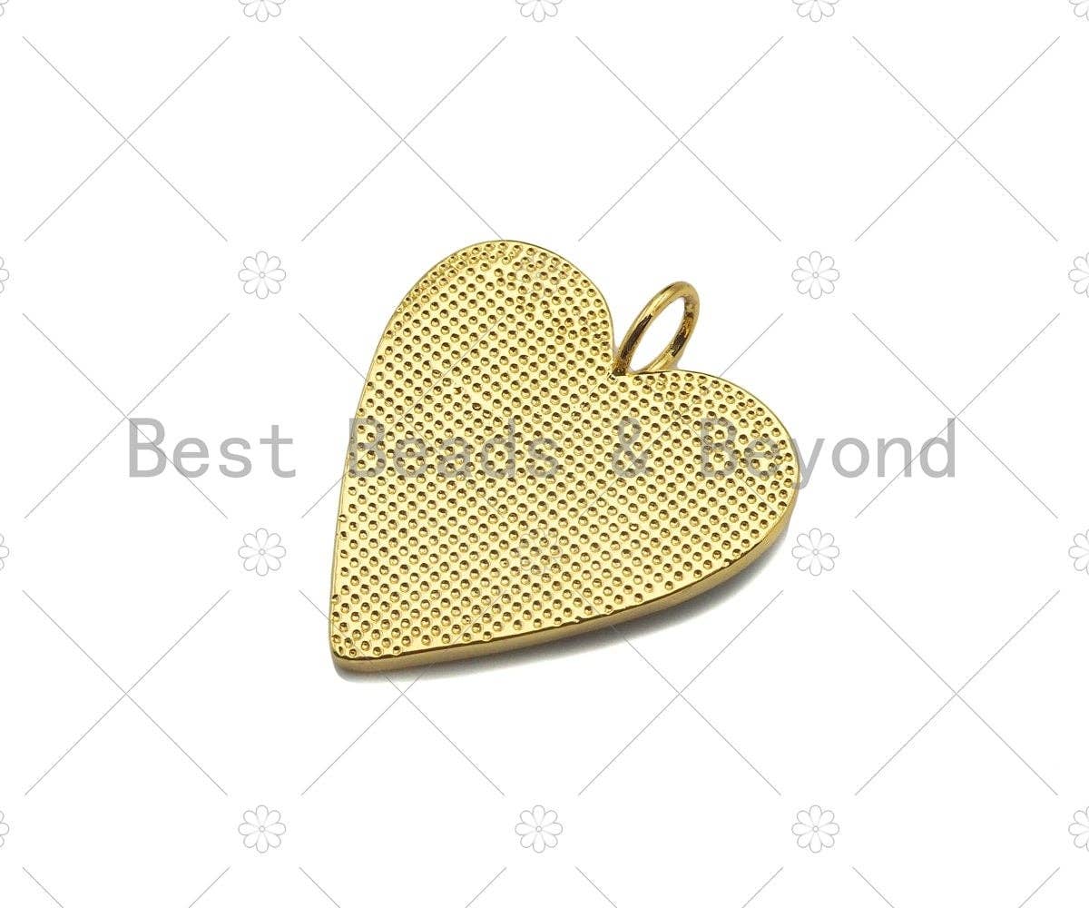 Gray Enamel Heart Pendant with Gold Finish, Enamel Heart, Gray Enamel Heart, 14x20/24x29/33x38mm, sku#FH171