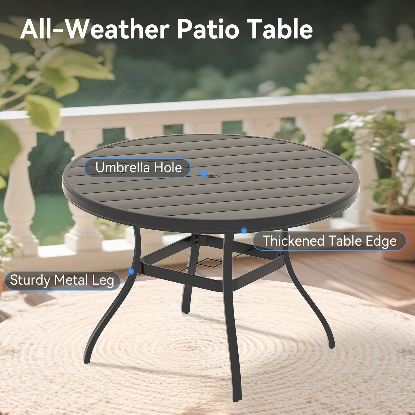 5 Pieces Outdoor Patio Dining Set