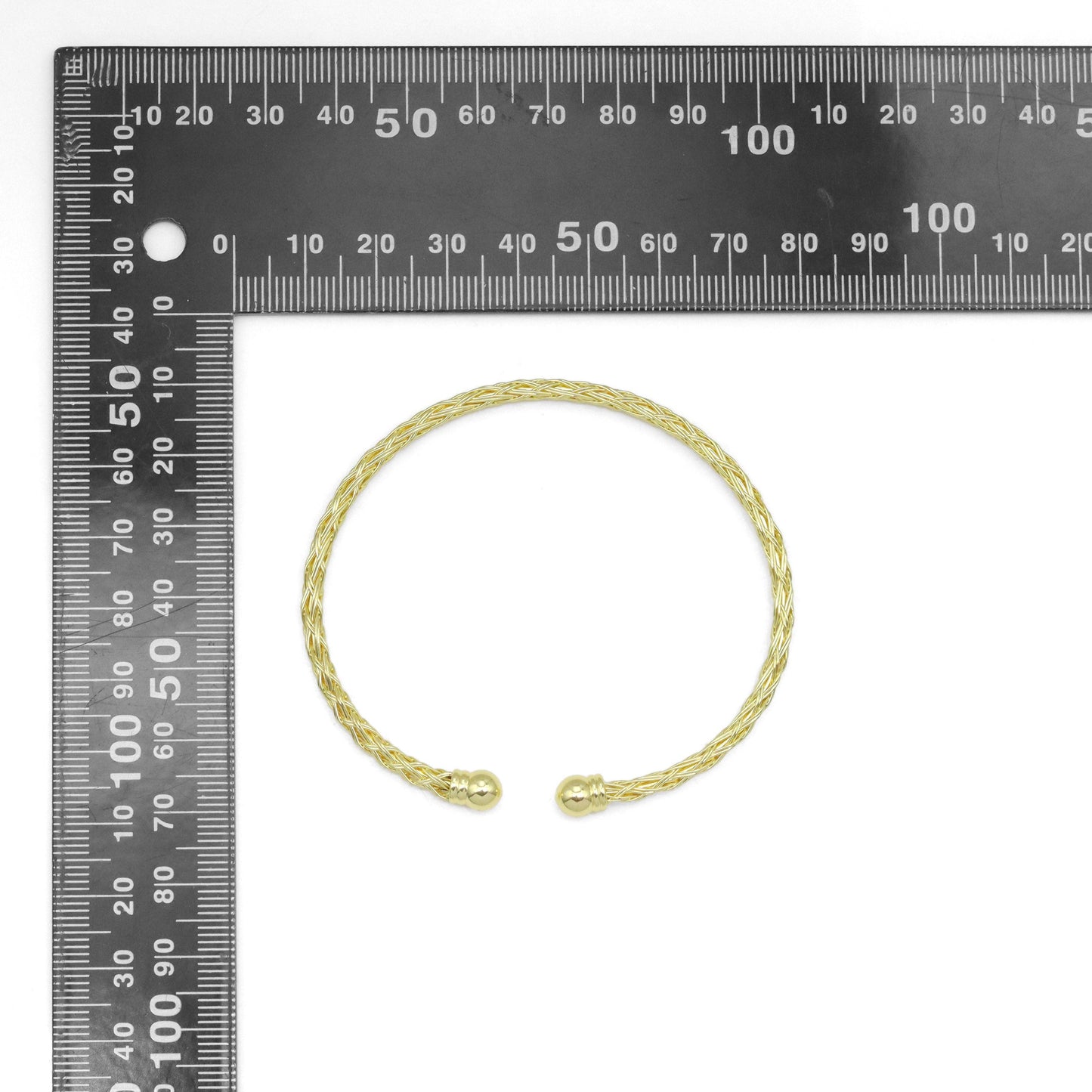 Gold Twisted line patten Bracelet, Sku#A444