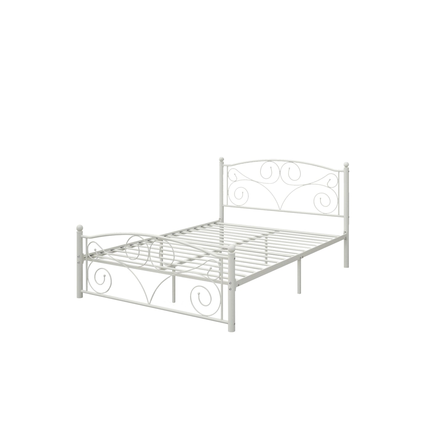 Queen Size Unique Flower Sturdy System Metal Bed Frame