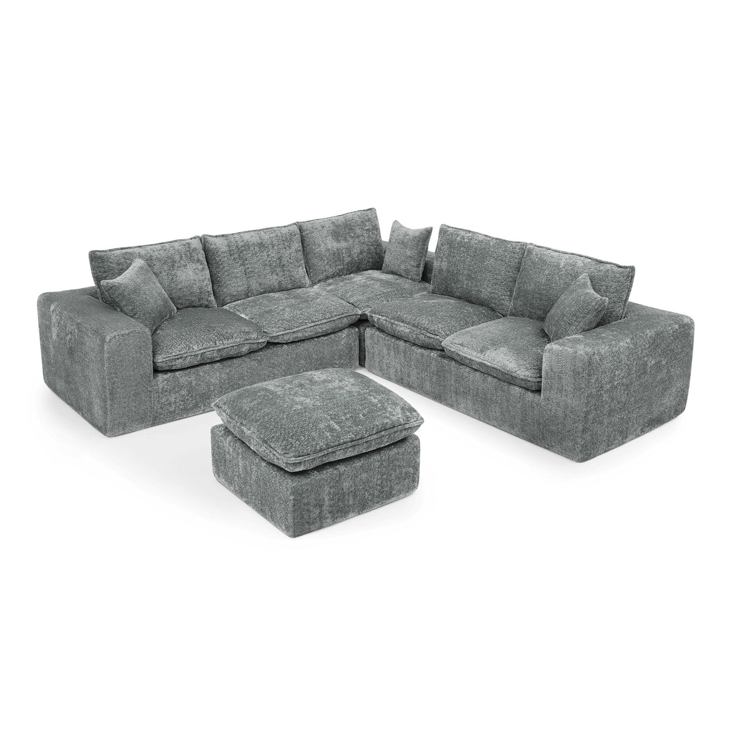 Sectional Sofa With Moveable Ottoman