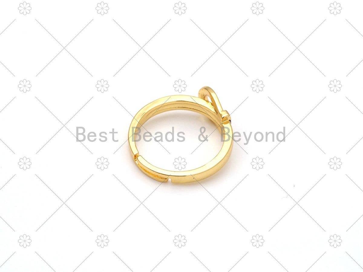 Enamel Belt Fastener Shape Adjustable Ring, Sku#LK485