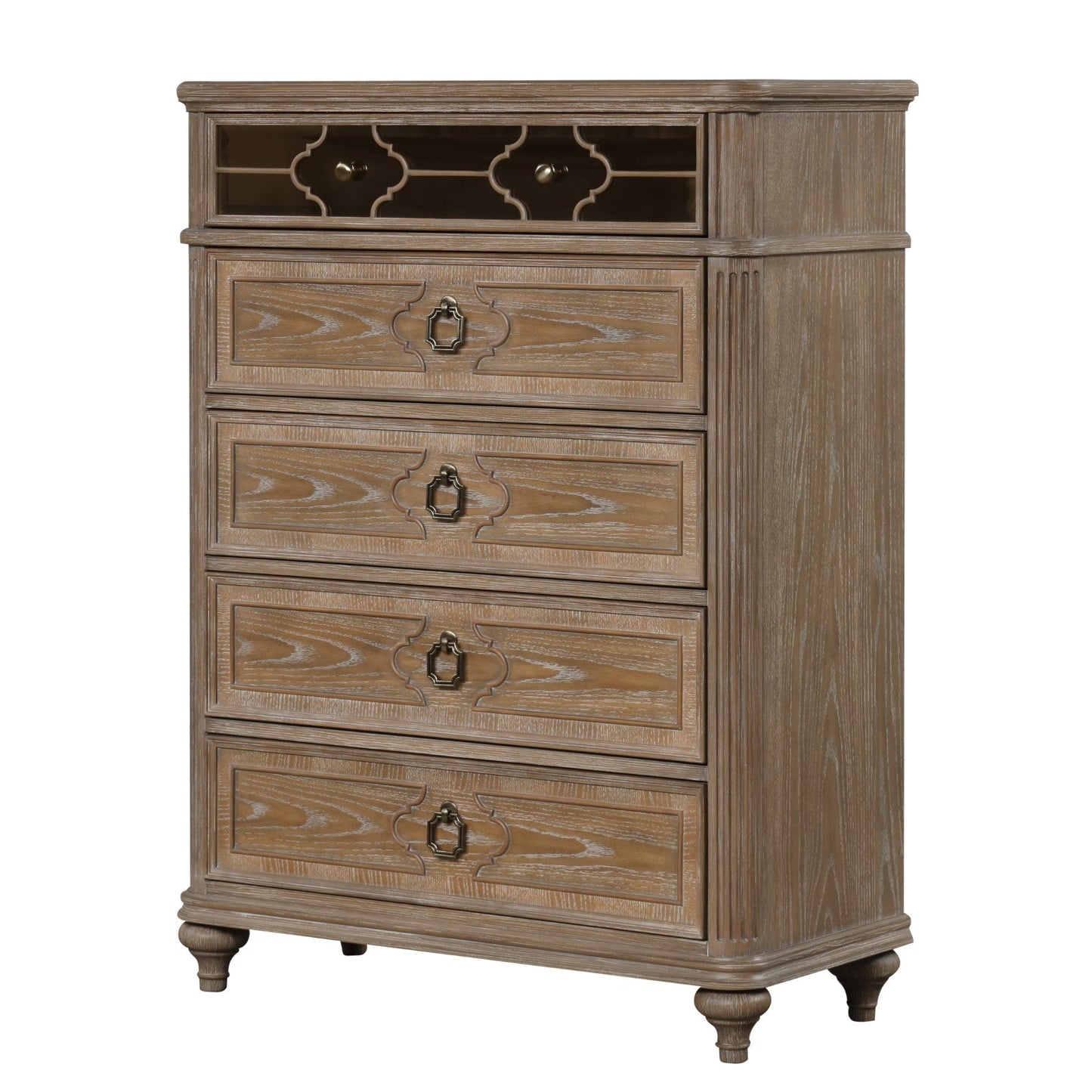 Simple Contemporary 1pc Chest of Drawers Rustic