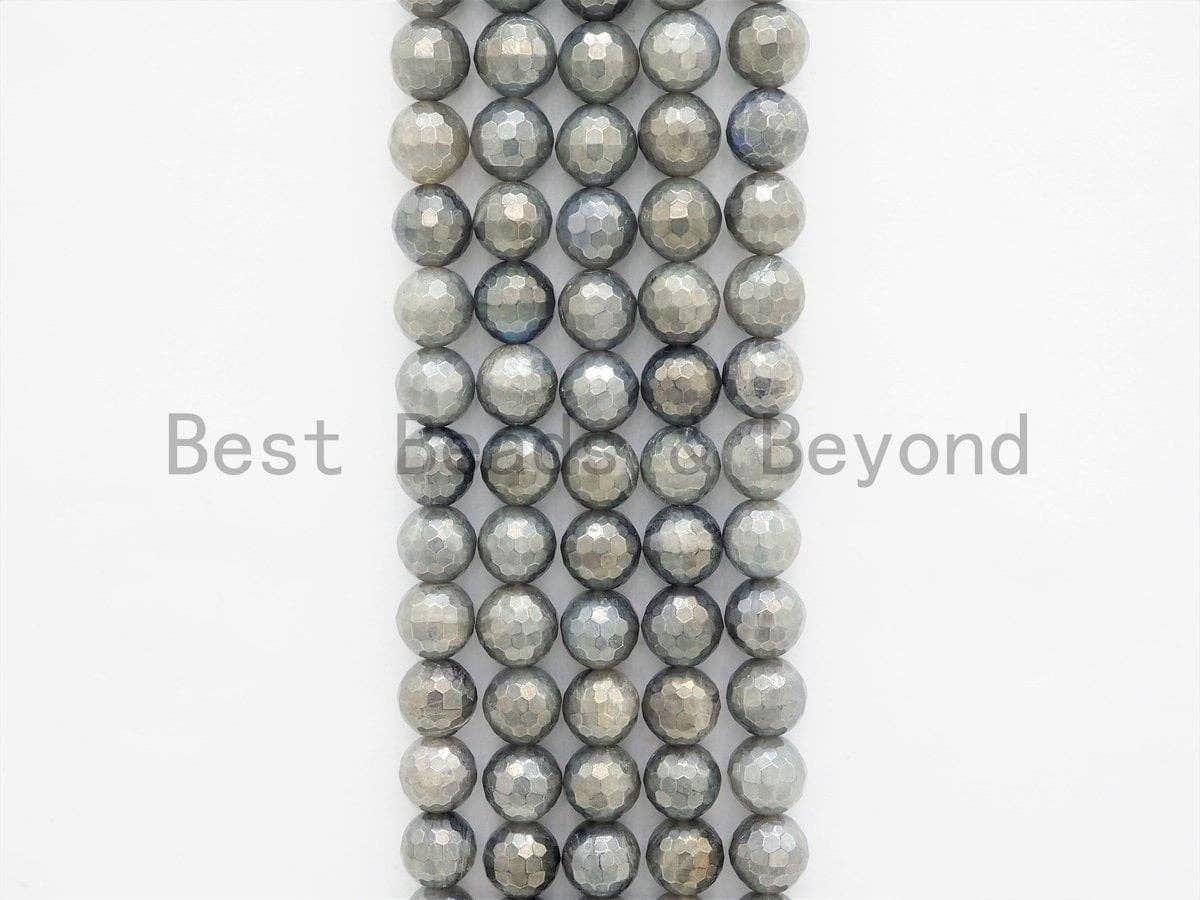 High Quality Natural Faceted Round Labradorite beads, 6mm/8mm/10mm/12mm Gemstone beads, Labradorite Beads,15.5inch strand, SKU#U418