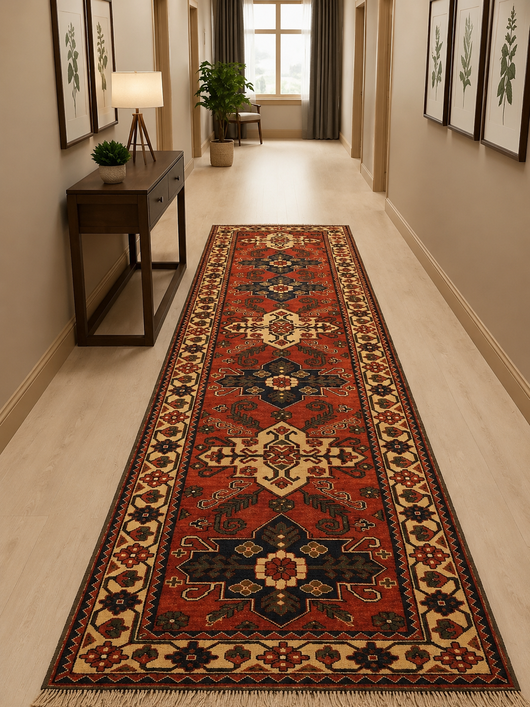 Terkaman Tribal Afghan Oriental Rug, size 3' x 7' 8" (Q)