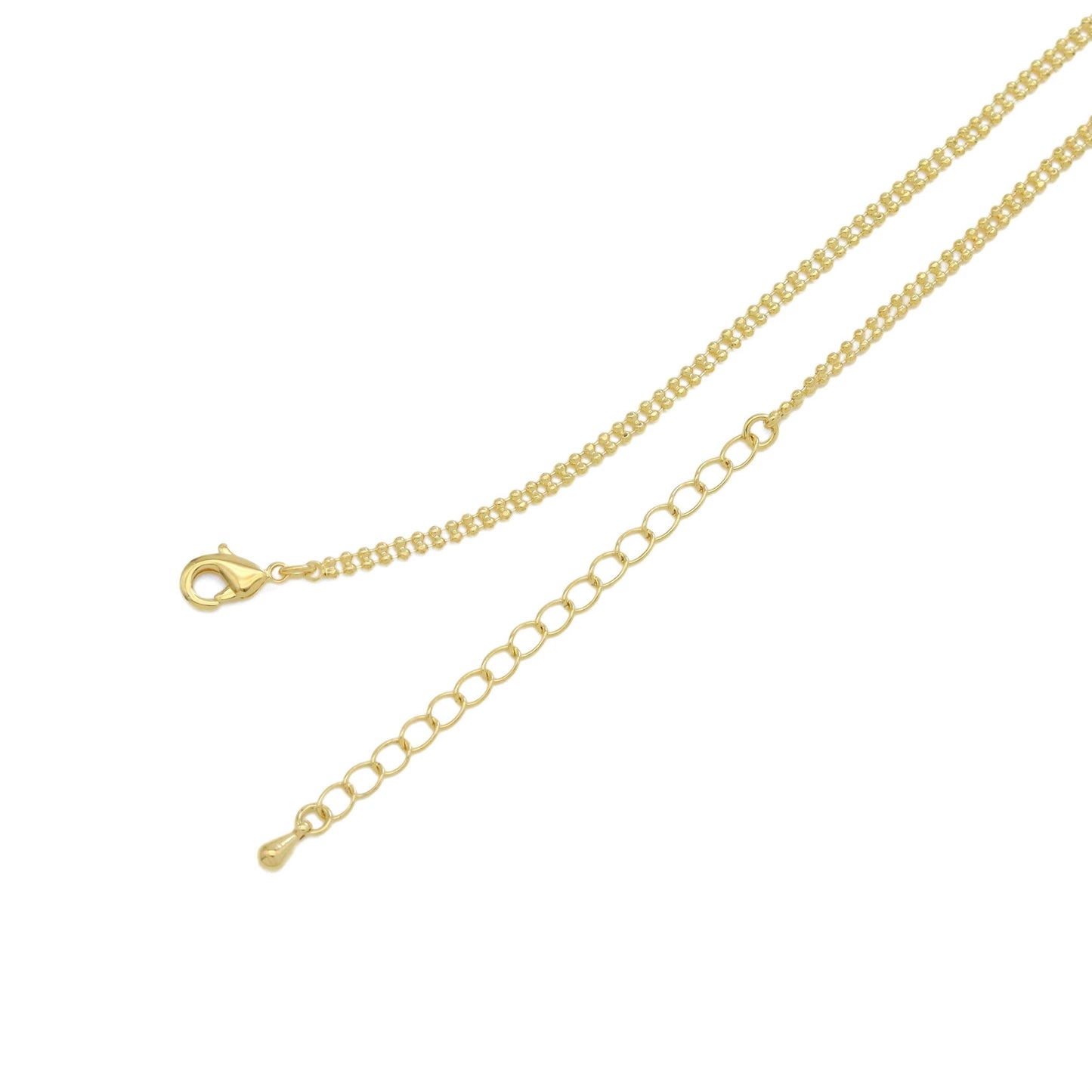 Dainty Gold ball Chain Fancy necklace with Pearl pendant, Sku#ZX208