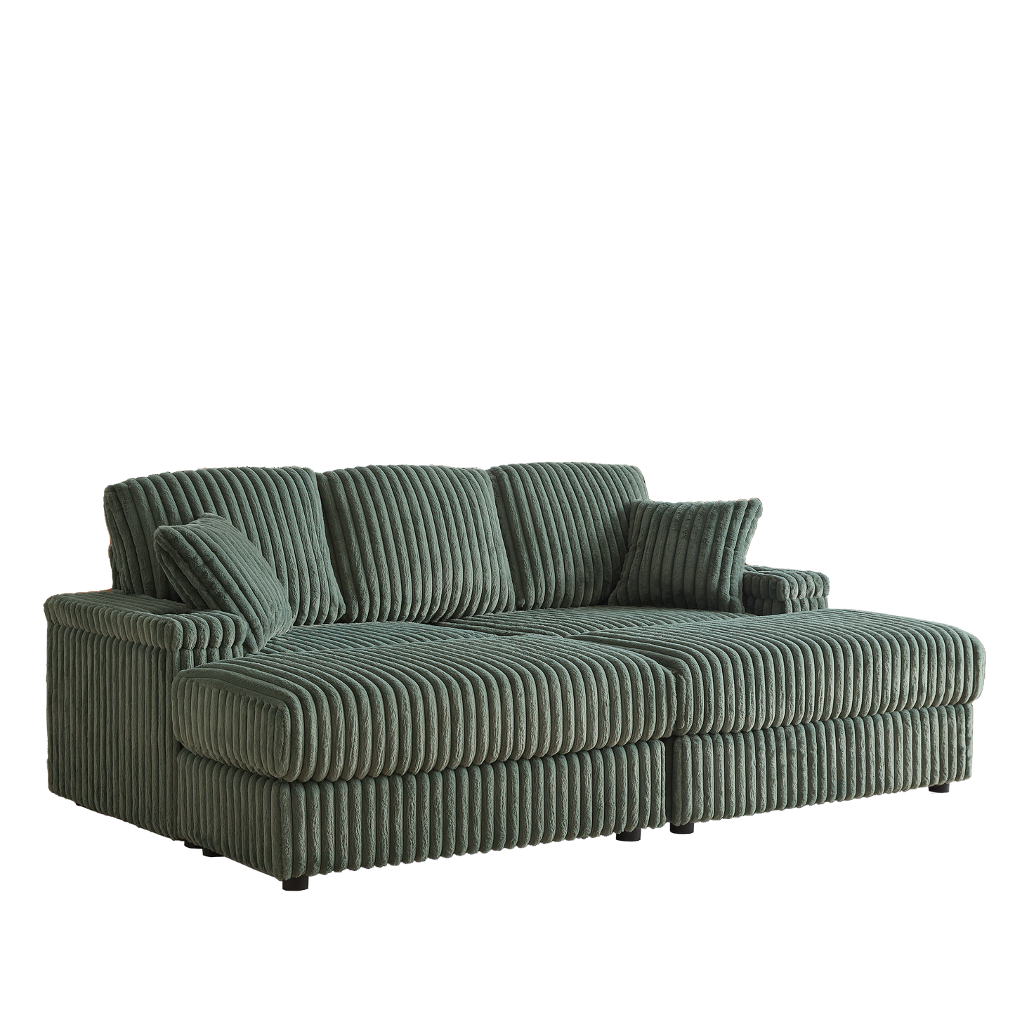 84-Inch Corduroy 3-Seater Sofa