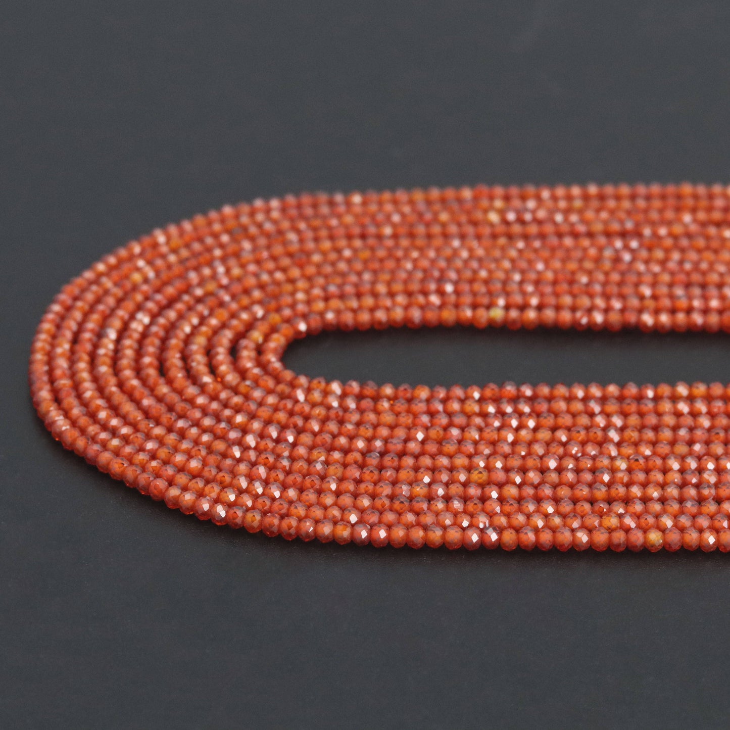 1.5x2mm Rondelle Faceted CZ Beads, Sku#U2136