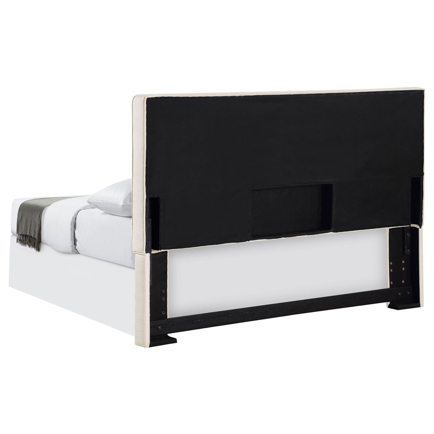 Kosmo Upholstered King Panel Headboard Sand