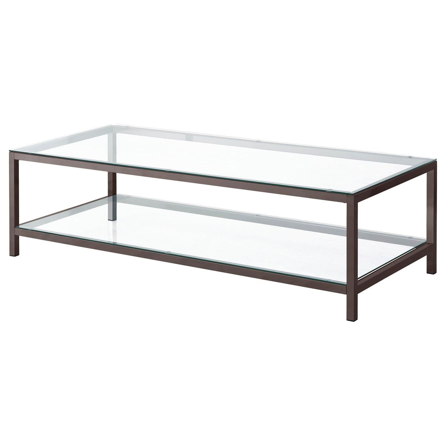 Trini 2-piece Coffee and End Table Set Black Nickel