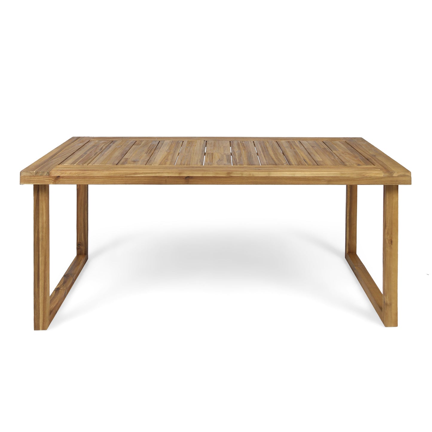 Outdoor 69" Acacia Wood Dining Table, Sandblast