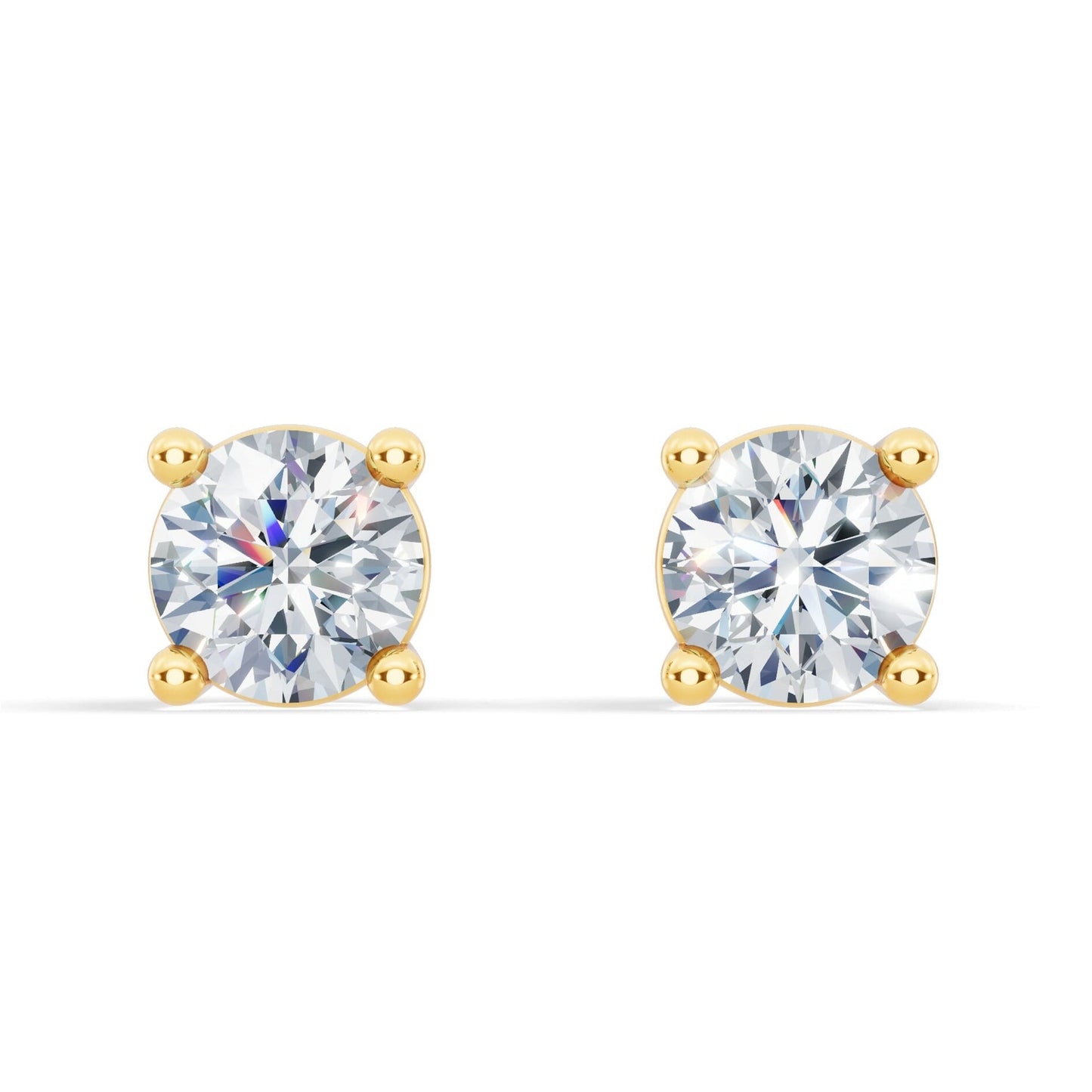 Classic Lab Diamond Stud Earrings (1/4 ct. tw.) – VS+ Clarity - 14k White or Yellow Gold Over Sterling Silver