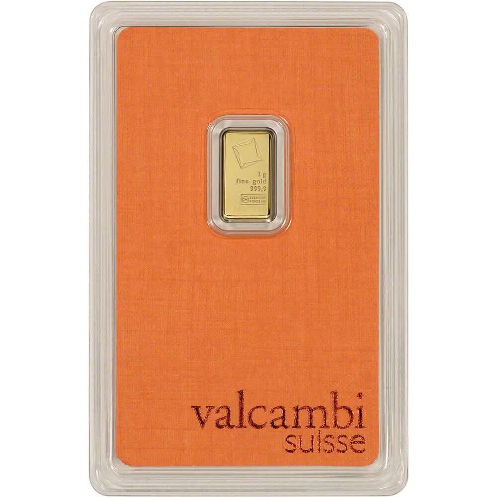 1グラム ゴールドバー Valcambi Suisse 999.9 純金 封印済み