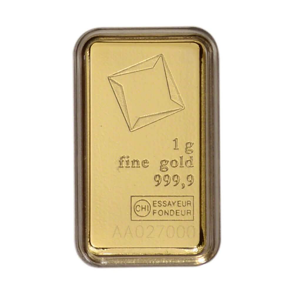 1グラム ゴールドバー Valcambi Suisse 999.9 純金 封印済み