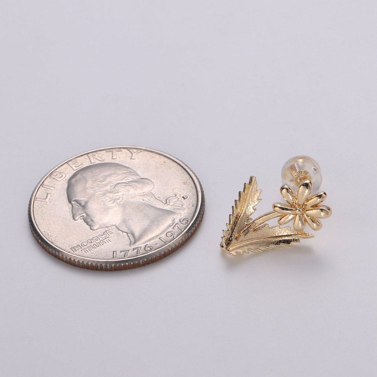 1 Pair Flower Gold Filled Studs  L-016
