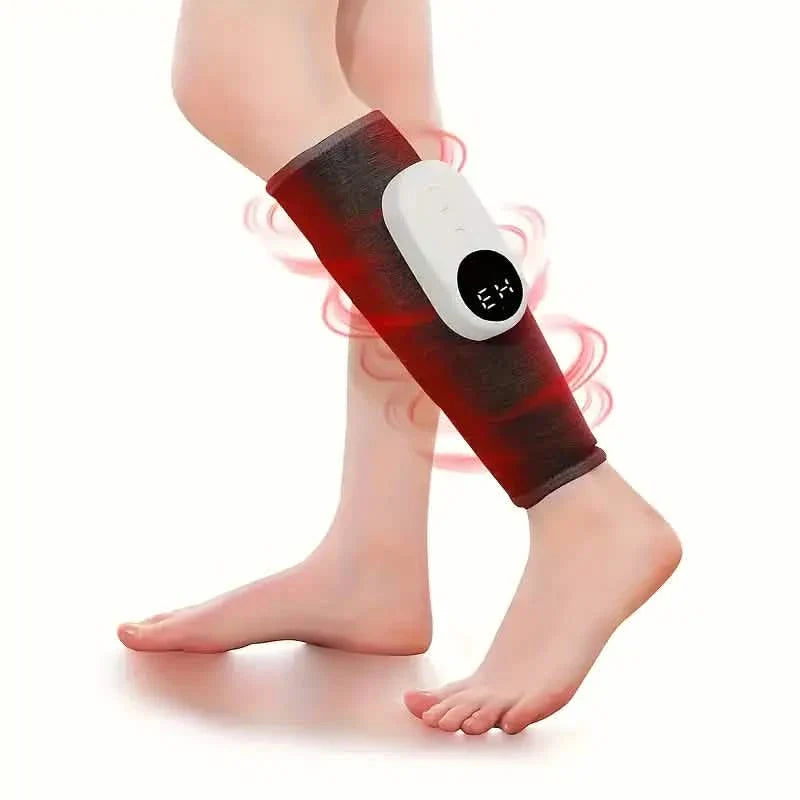 Rechargeable Air Compression Leg Calves Muscle Massager with 3 Intensity Levels and 3 Heat Settings