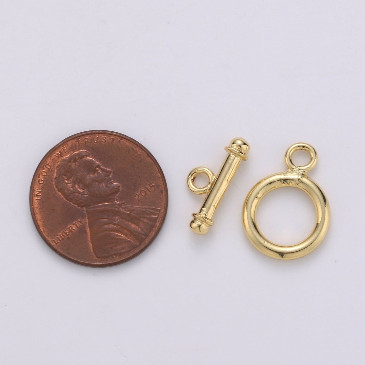 1 set Simple Gold Toggle Clasp For Necklace Bracelet DIY Jewelry Making  L-056