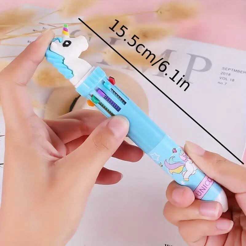 10 Color Ballpoint Pen Kawaii Stationery Cute Pen