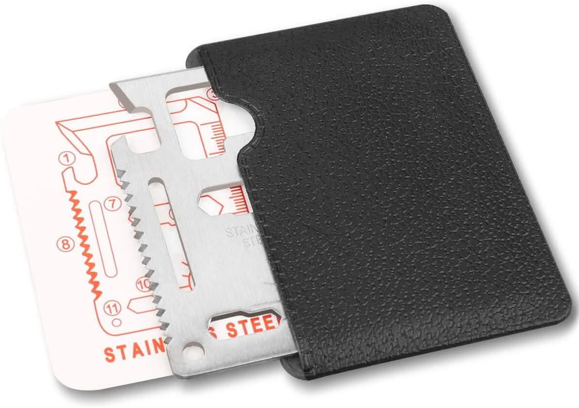 10-Pack: 11-in-1 Stainless Steel Survival Pocket Tool