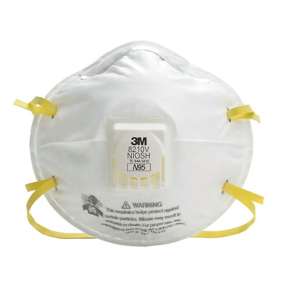 Paquet de 10 : Masque respiratoire anti-particules 3M N95 avec valve Cool Flow 8210V