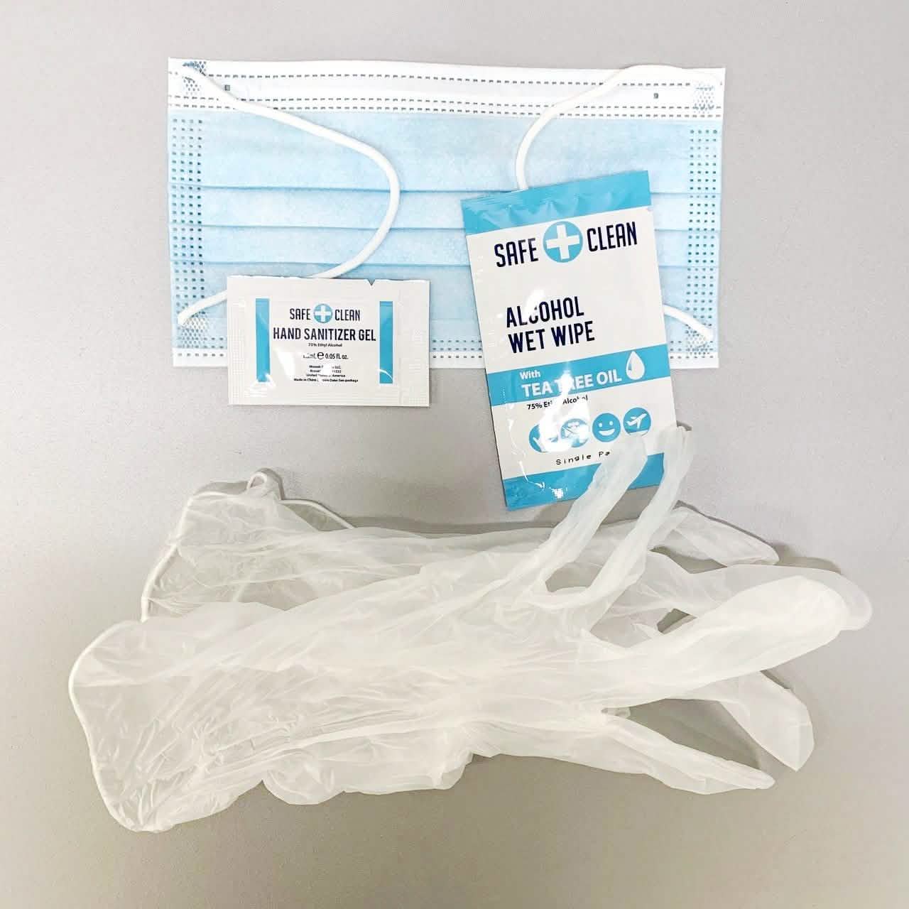 Lot de 10 : Kit de protection individuelle tout-en-un à emporter