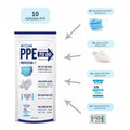 Lot de 10 : Kit de protection individuelle tout-en-un à emporter
