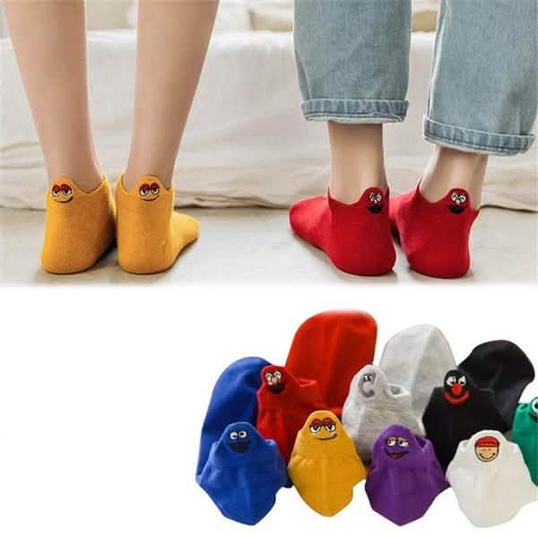 Lot de 10 paires : Chaussettes Femme brodées fantaisie