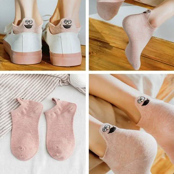 Lot de 10 paires : Chaussettes Femme brodées fantaisie