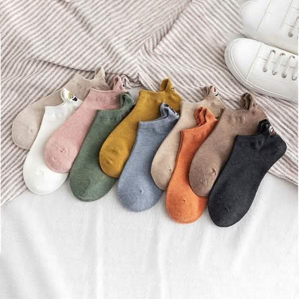 Lot de 10 paires : Chaussettes Femme brodées fantaisie