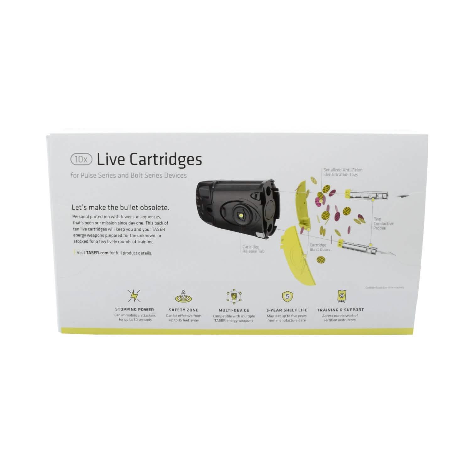 Pack de 10 : Cartouches TASER C2/Bolt/Pulse/Pulse+