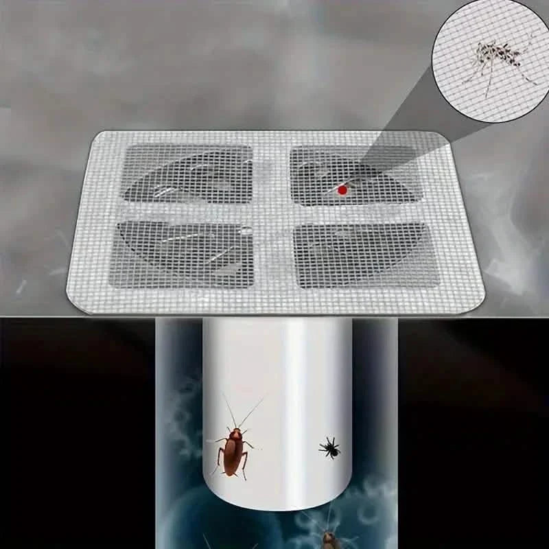 10-Pack: Shower Drain Hair Catcher Waterproof Mesh Stickers