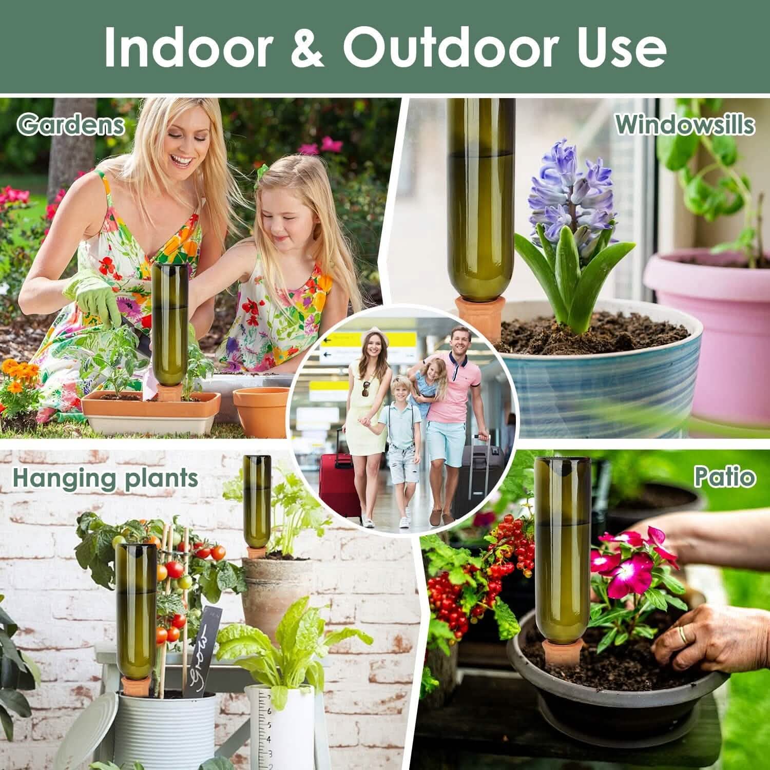 10-Pack: Spikes Teracotta Plant Watering Device